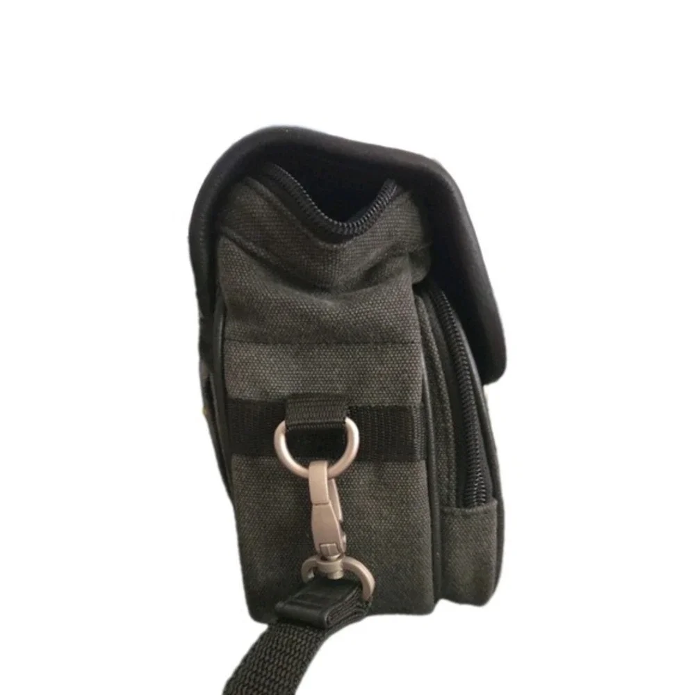 Quantaray 2434 Black Deluxe Leather‎ and Canvas Camera Bag Digital Outdoors Fall